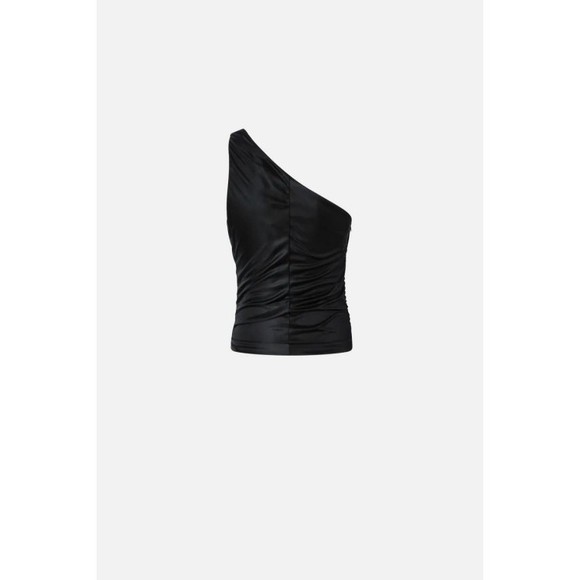 Pinko One-Shoulder Draped Top With Ruched Detailing - NWT